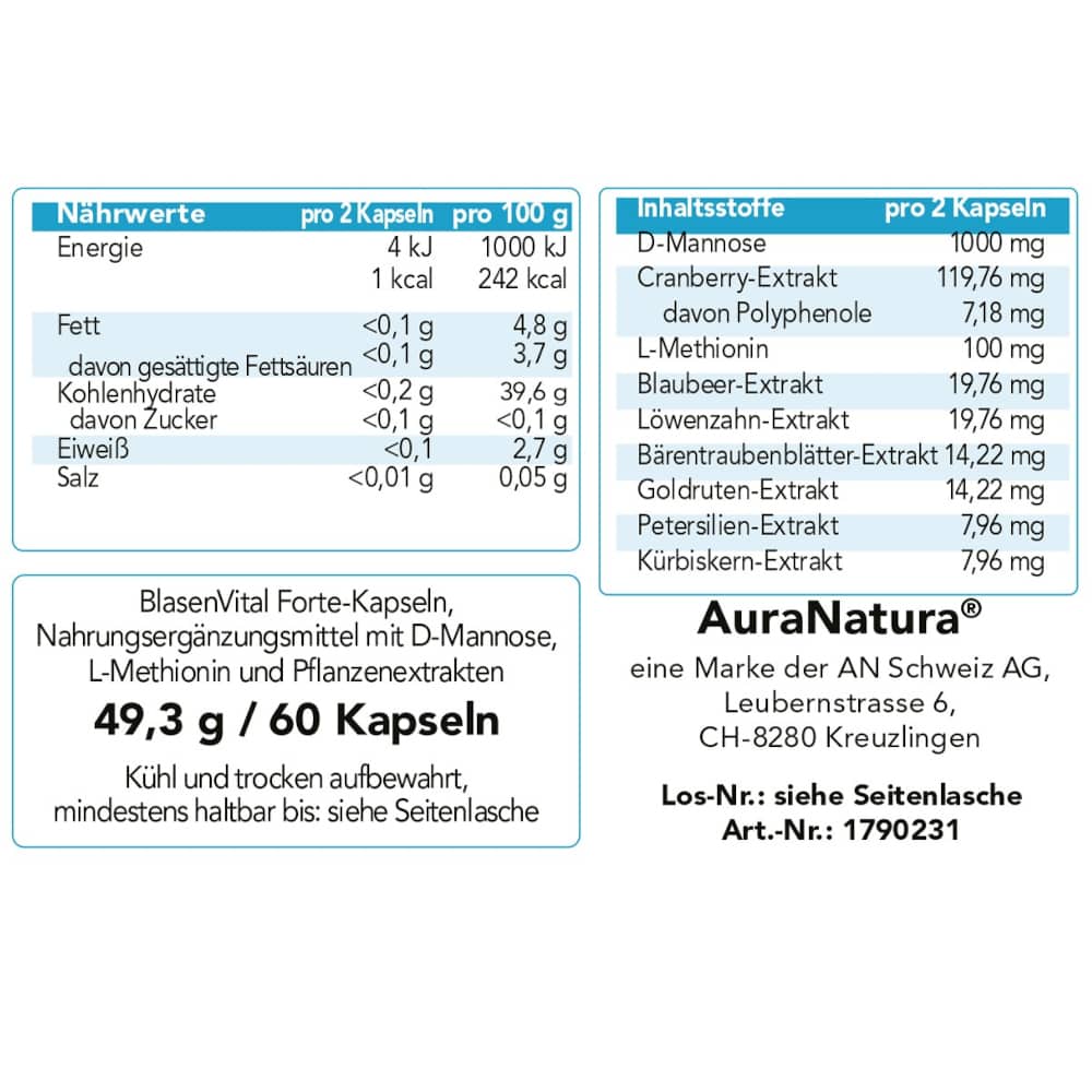 BlasenVital Forte  60 St Kapseln
