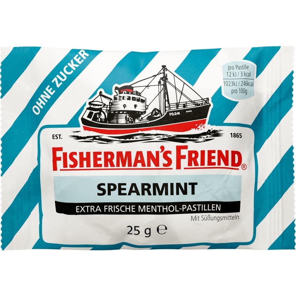 FISHERMANS FRIEND Spearmint ohne Zucker Pastillen 25 g Pastillen