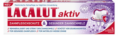 LACALUT aktiv Zahnfleischschutz & Gesunder Zahnschmelz Zahncreme 75 ml Zahncreme