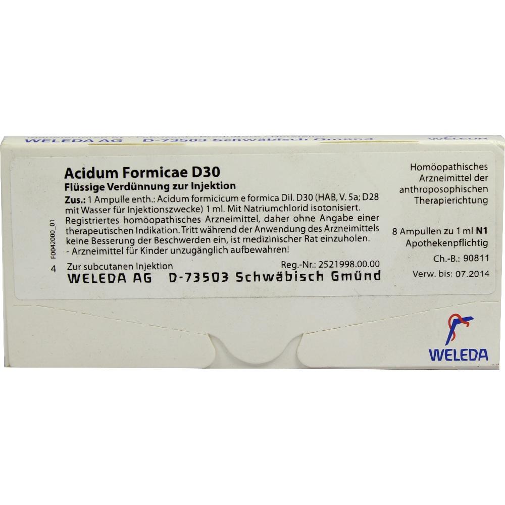 WELEDA ACIDUM FORMICAE D 30 Ampullen 8 St Ampullen