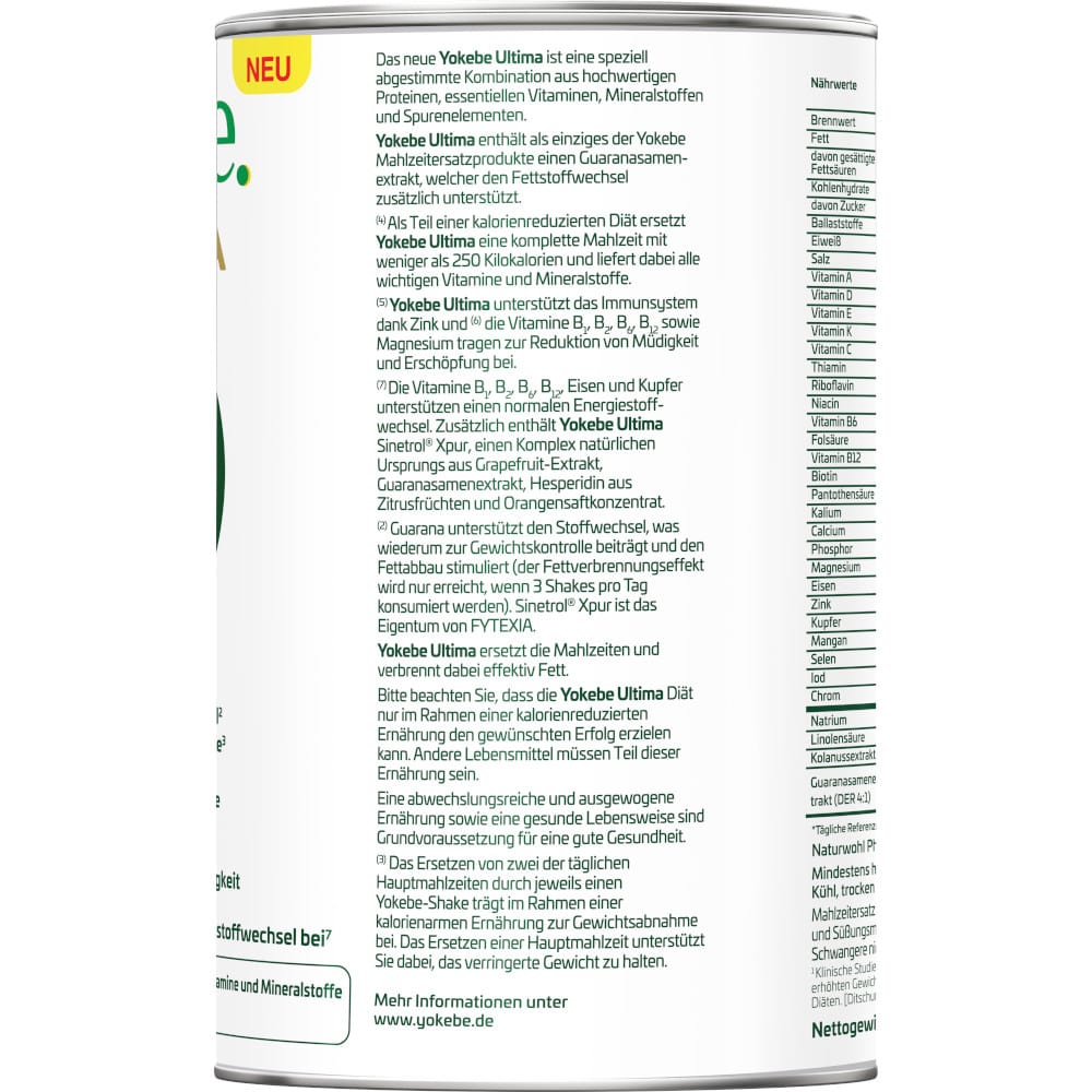 Yokebe ULTIMA FAT BURNING-SHAKE 400 g Pulver