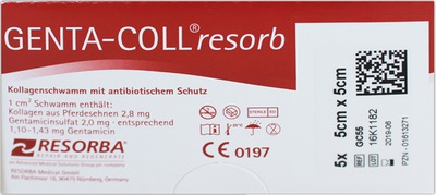 GENTA COLL resorb 0,5x5x5 cm Schwämme 5 St Schwämme