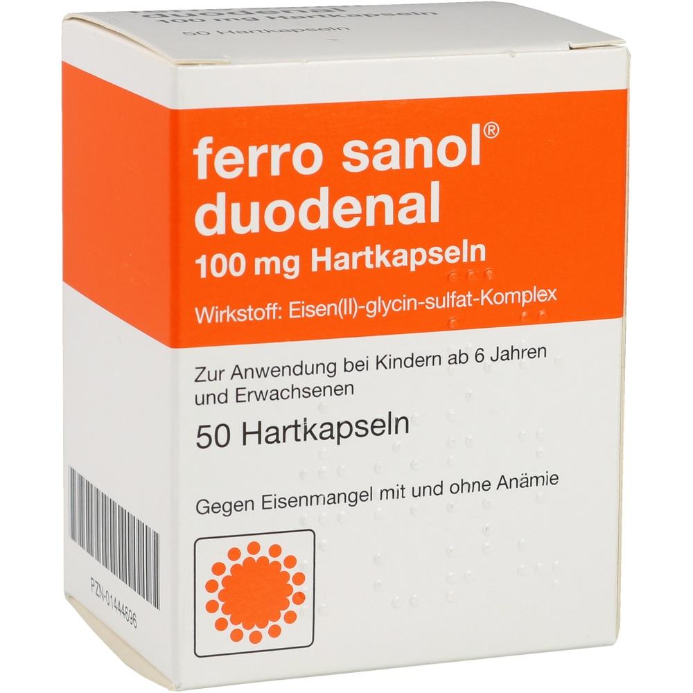 Ferro sanol duodenal 100mg 50 St Hartkapseln mit magensaftresistent überzogenen Pellets