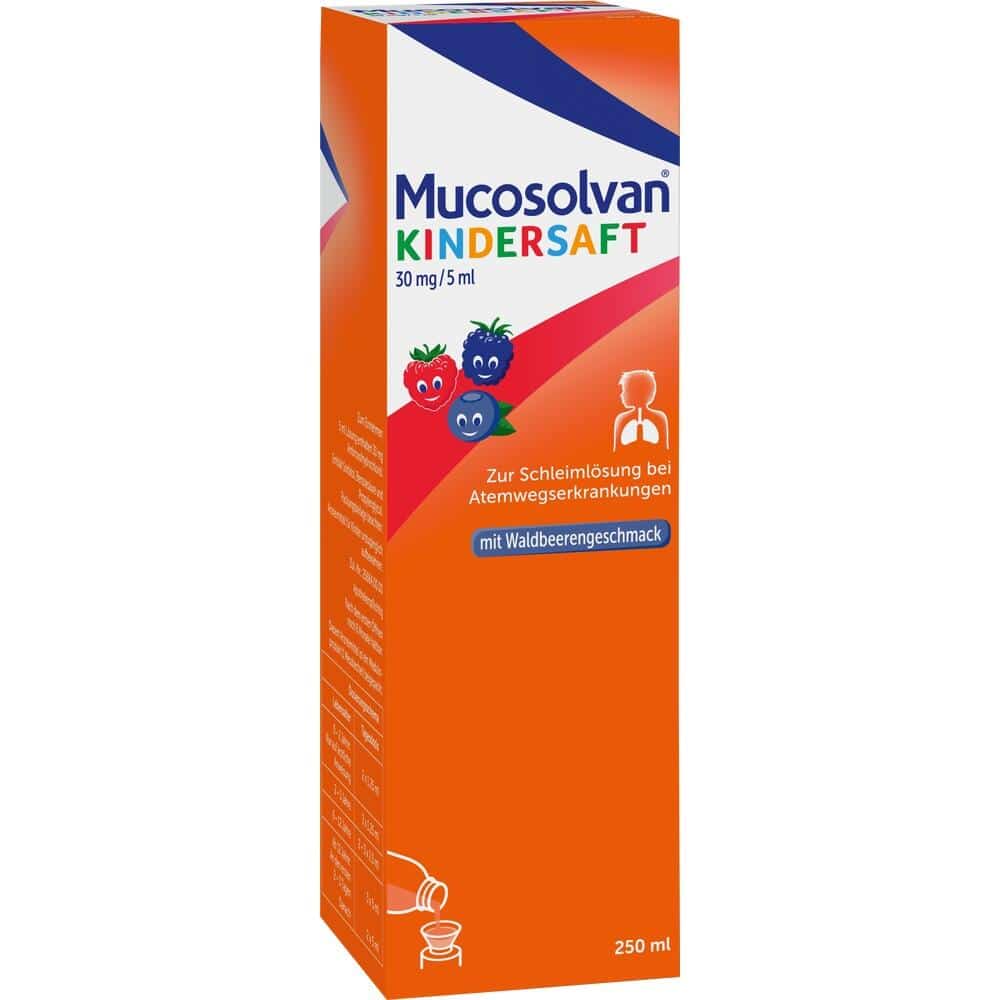 MUCOSOLVAN Kindersaft - Schleimlöser bei Husten 250 ml Lösung zum Einnehmen