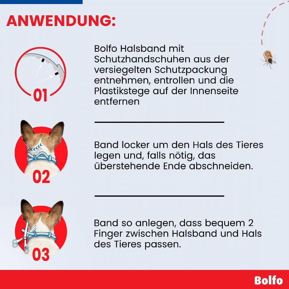 Bolfo Flohschutzband braun für große Hunde 1 St Halsband