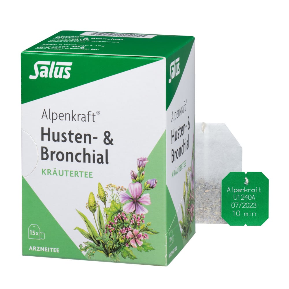 Salus Alpenkraft Kräutertee Husten-& Bronchialtee 15 St Filterbeutel