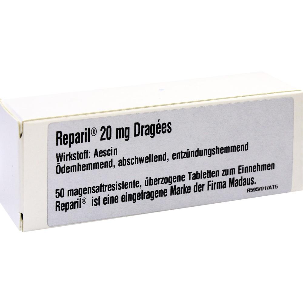 Reparil 20mg Dragees 50 St Überzogene Tabletten