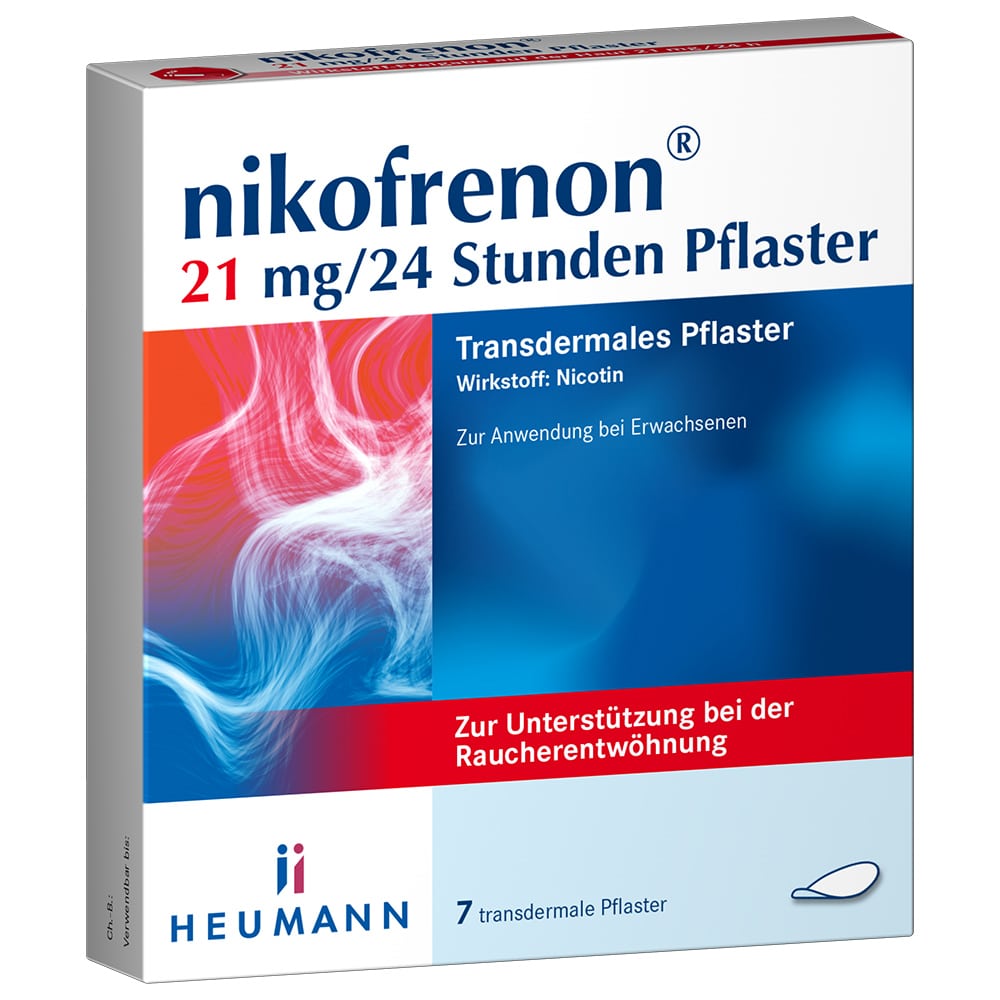 nikofrenon 21 mg/24 Stunden Pflaster, 7 St 7 St Pflaster transdermal