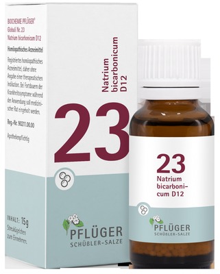 Schüßler-Salz Nr. 23 Natrium bicarbonicum D12 15 g Globuli