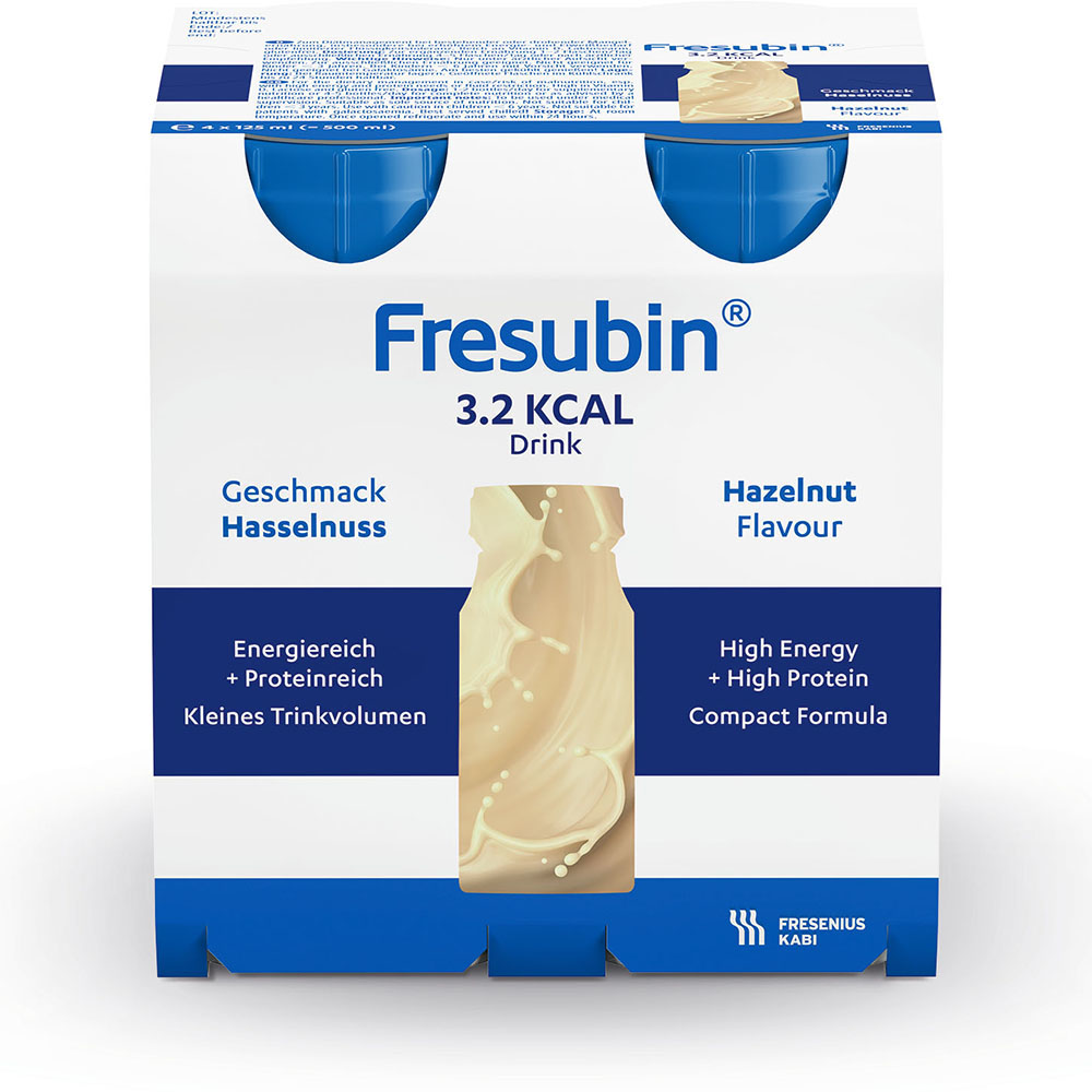 Fresubin 3.2 KCAL Drink Haselnuss 4X125 ml Flüssigkeit