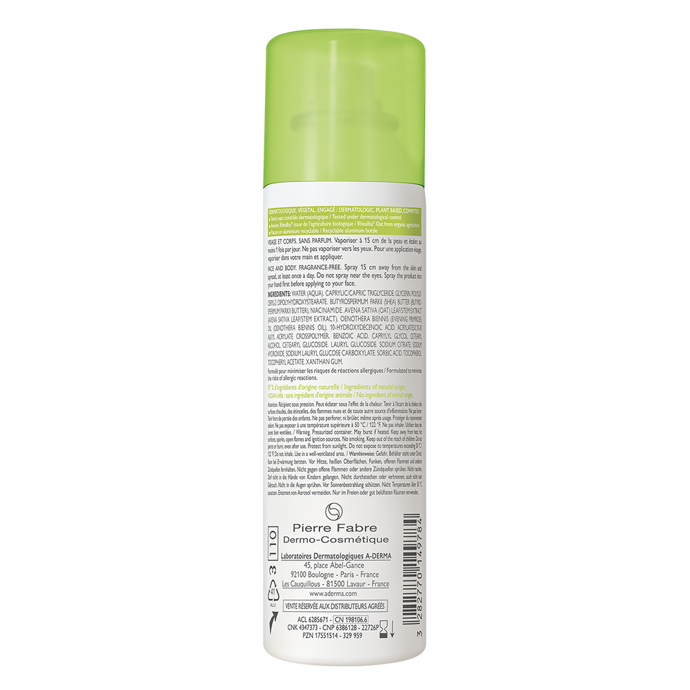 A-DERMA EXOMEGA CONTROL SPRAY RÜCKFETTEND 50 ml Spray