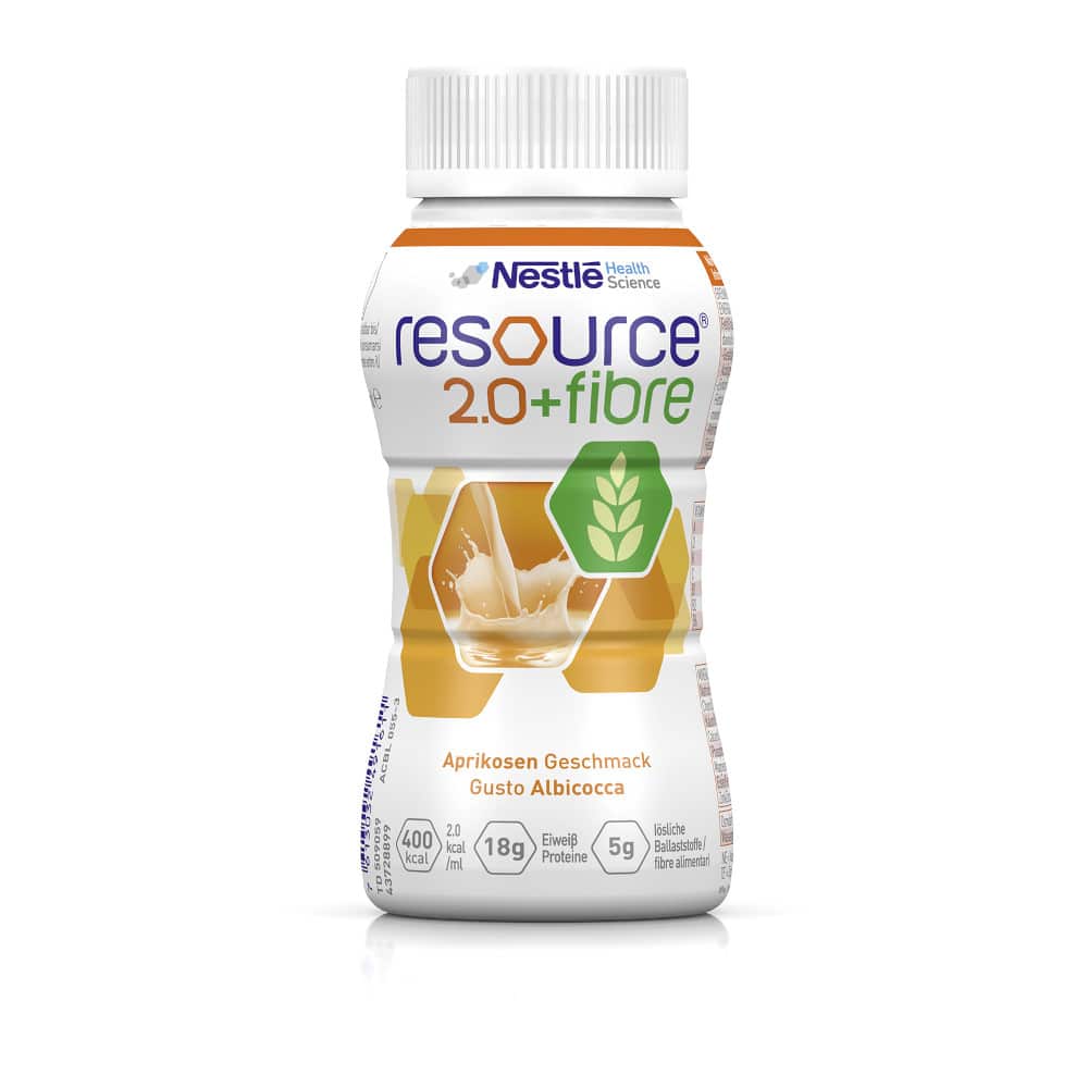 resource 2.0 + fibre Aprikose 4X200 ml Flüssigkeit