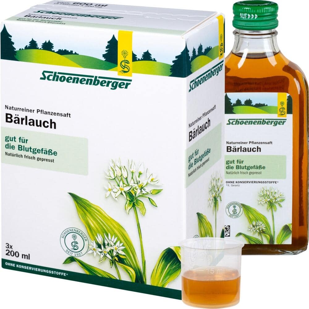 Schoenenberger Bärlauch Naturreiner Pflanzensaft 3X200 ml Saft