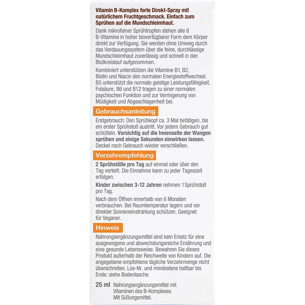 BetterYou B-Komplex forte Direkt-Spray 25 ml Spray