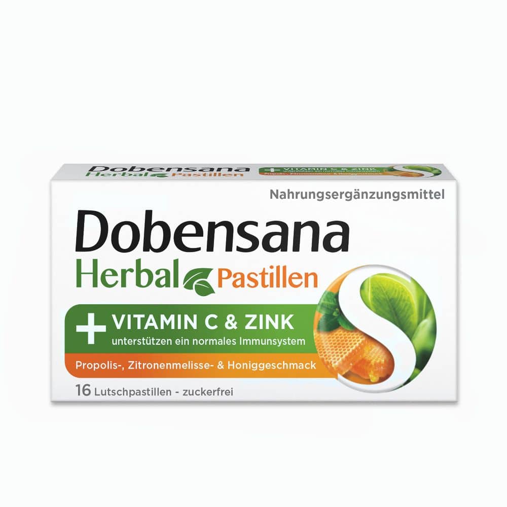 Dobensana Herbal + VITAMIN C & ZINK Honiggeschmack 16 St Lutschpastillen Dobensana Herbal + VITAMIN C & ZINK Honiggeschmack 16 St Lutschpastillen