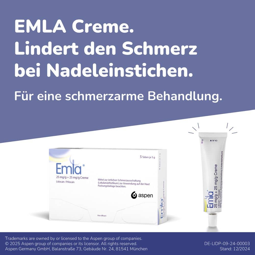 Emla 25 Mg/g + 25 Mg/g Creme + 12 Tegaderm  5X5 g Creme