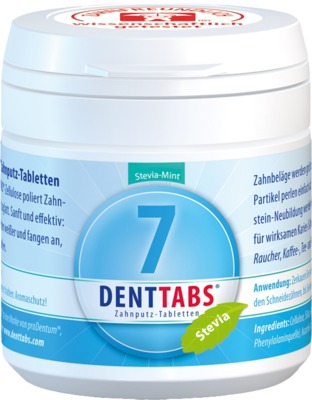 DENTTABS Zahnputztabletten stevia-mint 125 St Tabletten