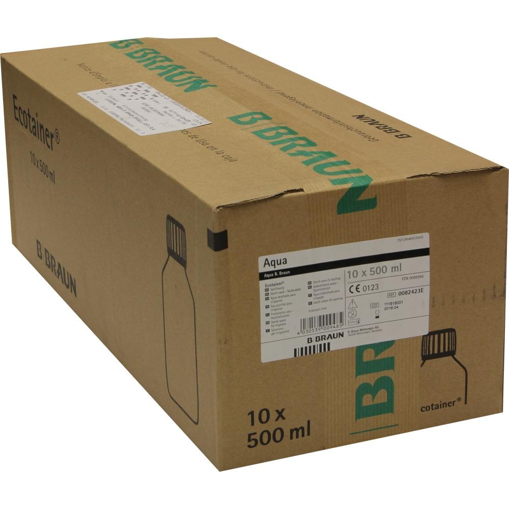 AQUA B.Braun Spüllösung Kunststoff Flasche 10X500 ml Lösung