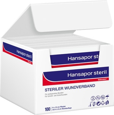 Hansapor STERILER WUNDVERBAND 8 x 10cm 1 St Verband