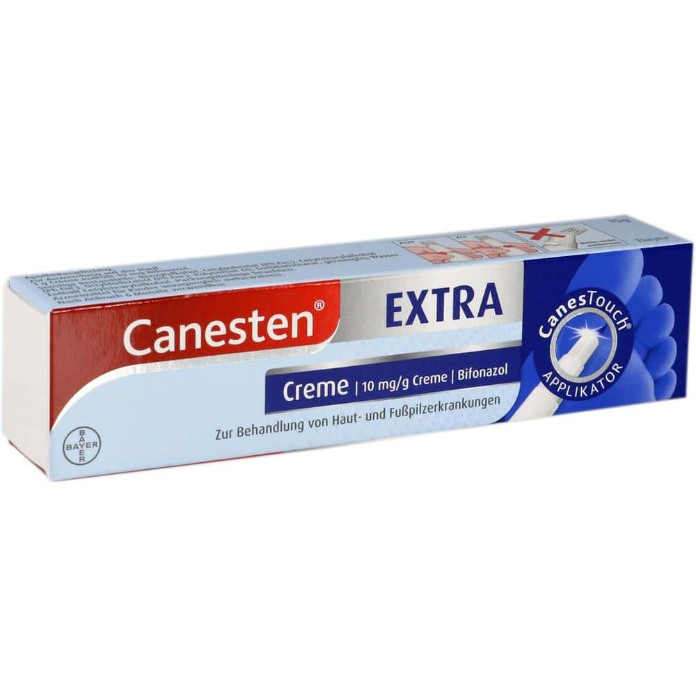 Canesten Extra Creme mit CanesTouch Applikator gegen Haut- und Fußpilzerkrankungen 15 g Creme