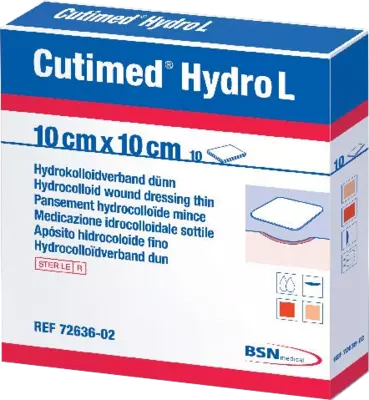 CUTIMED Hydro L Hydrok.Ver.10x10 cm dünn 10 St Kompressen