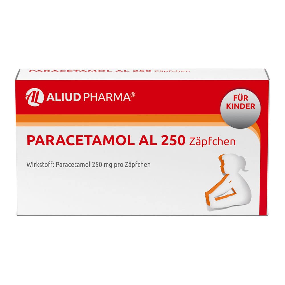 Paracetamol AL 250 Zäpfchen bei akuten Schmerzen und Fieber