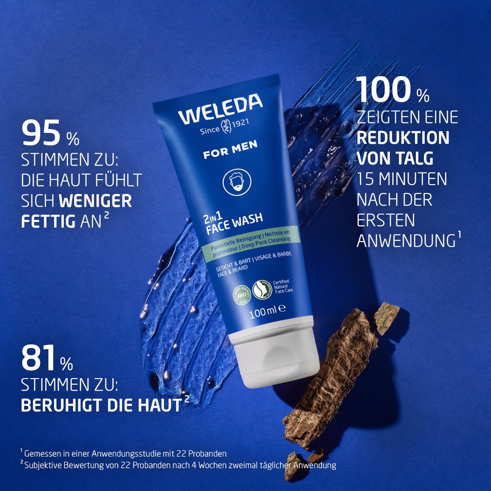 WELEDA FOR MEN 2in1 FACE WASH 100 ml Seife