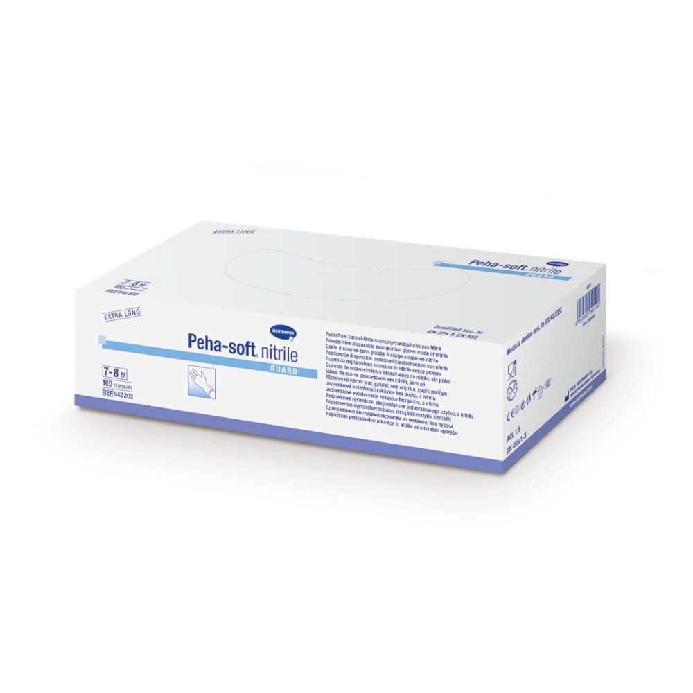 Peha-soft nitrile GUARD Untersuchungshandschuhe unsteril puderfrei L 100 St Handschuhe