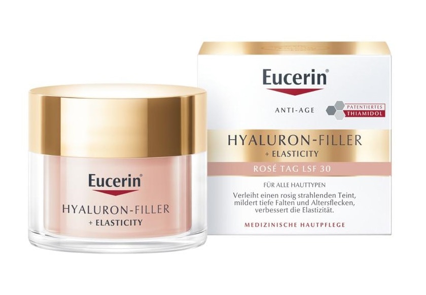 Eucerin Hyaluron-Filler + Elasticity Anti Age Straffende Körpercreme + Tagescreme ROSÉ LSF 30 Set 1 Sparset