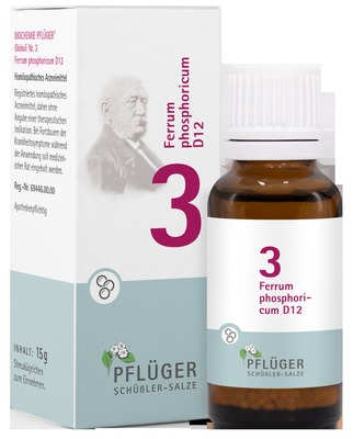 Schüßler-Salz Nr. 3 Ferrum phosphoricum D12 15 g Globuli