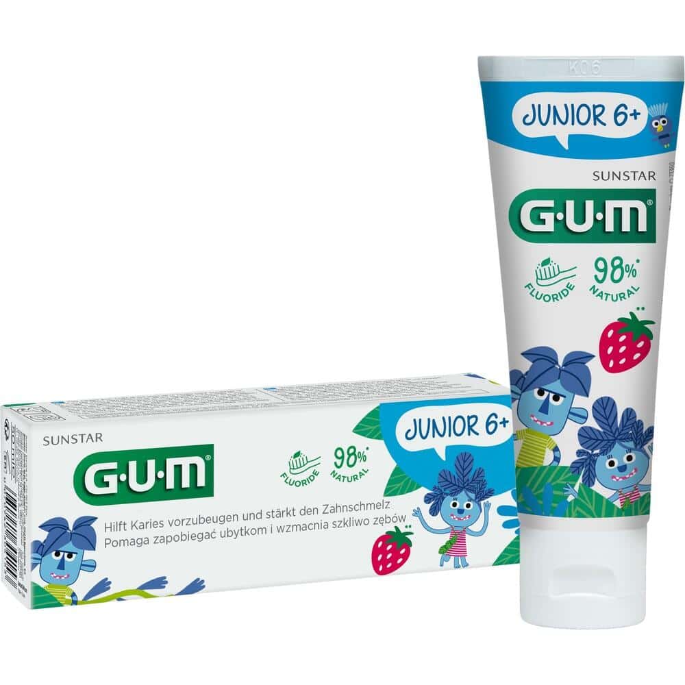 GUM JUNIOR 6+ Zahngel Erdbeere 50 ml Zahngel