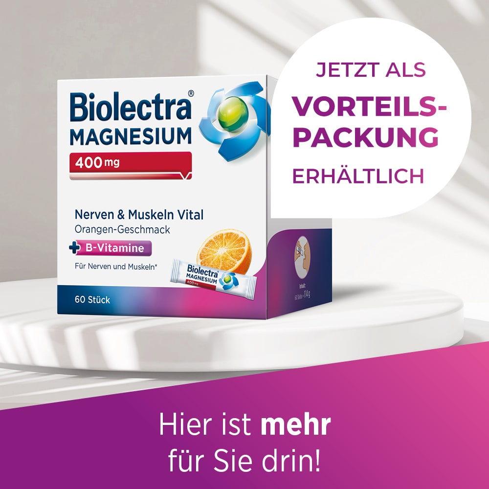 Biolectra MAGNESIUM 400 mg Nerven & Muskeln Vital Orange 60 St Pellets