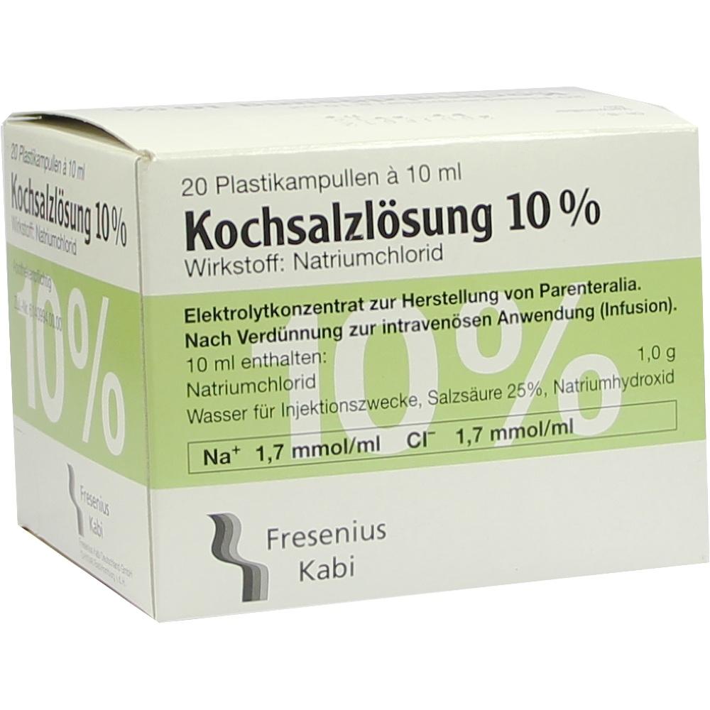 KOCHSALZLÖSUNG 10% Infusionslösungskonzentrat 20X10 ml Infusionslösungskonzentrat