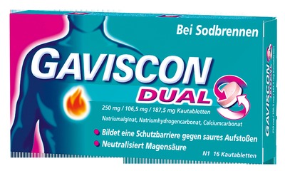 GAVISCON DUAL Bei Sodbrennen 16 St Kautabletten
