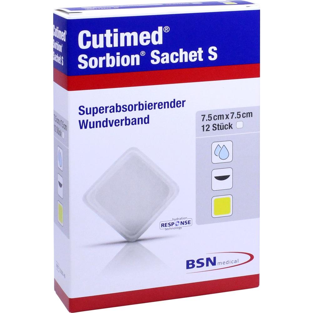 SORBION Cutimed Sachet S Wundauflage 7,5x7,5 cm 12 St Pflaster