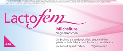 Lactofem Milchsäure Vaginalzäpfchen 7 St Suppositorien