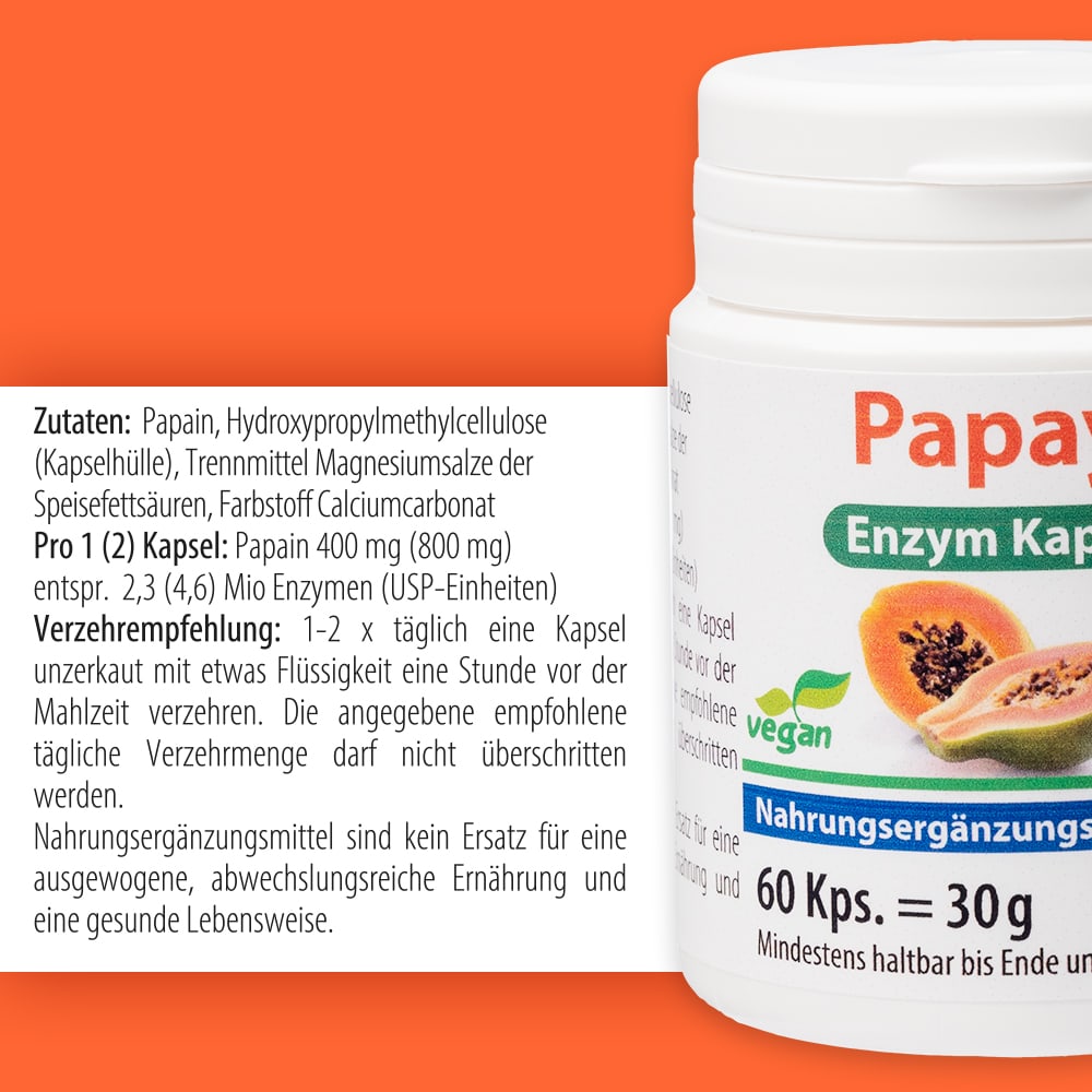 Papaya Enzym Kapseln 60 St Kapseln