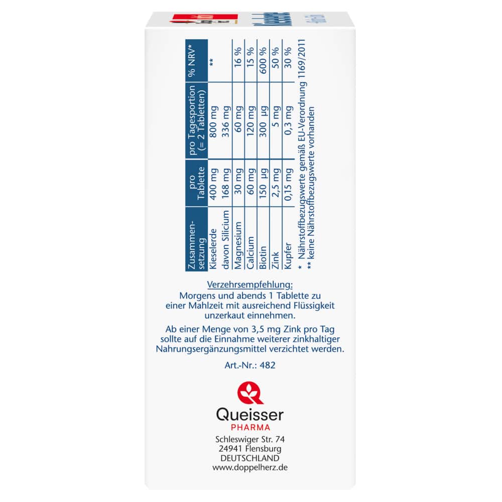 Doppelherz aktiv Kieselerde + Biotin + Zink 60 St Tabletten