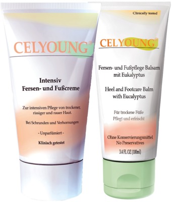 CELYOUNG Intensiv Fersen Fußcr.+Balsam 2x100ml 1 St Kombipackung
