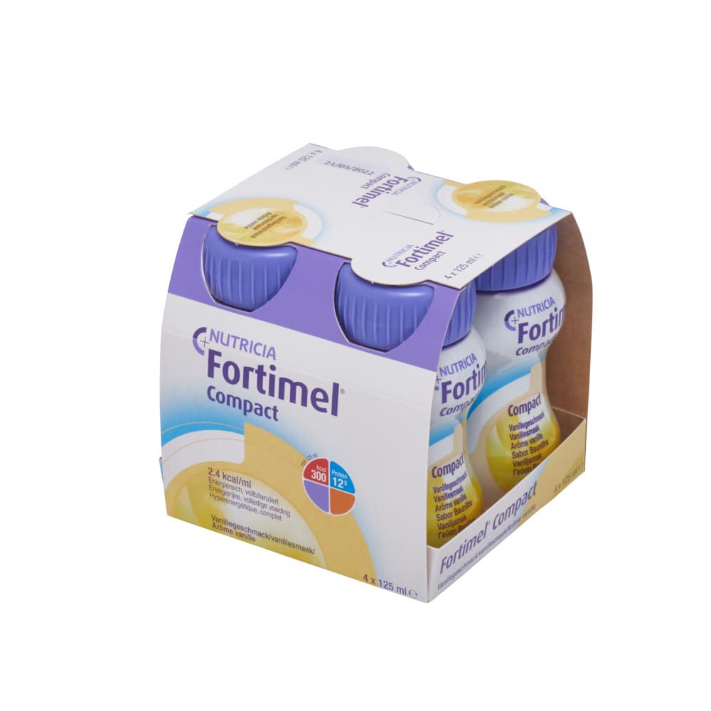 Fortimel Compact 2.4 Trinknahrung Vanille 4X125 ml Flüssigkeit