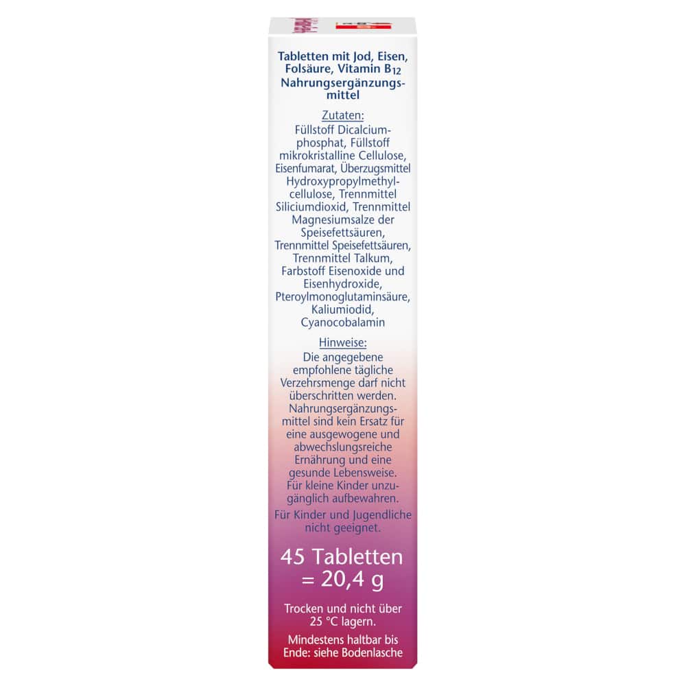 Doppelherz aktiv Jod + Folsäure + Eisen + B12 45 St Tabletten