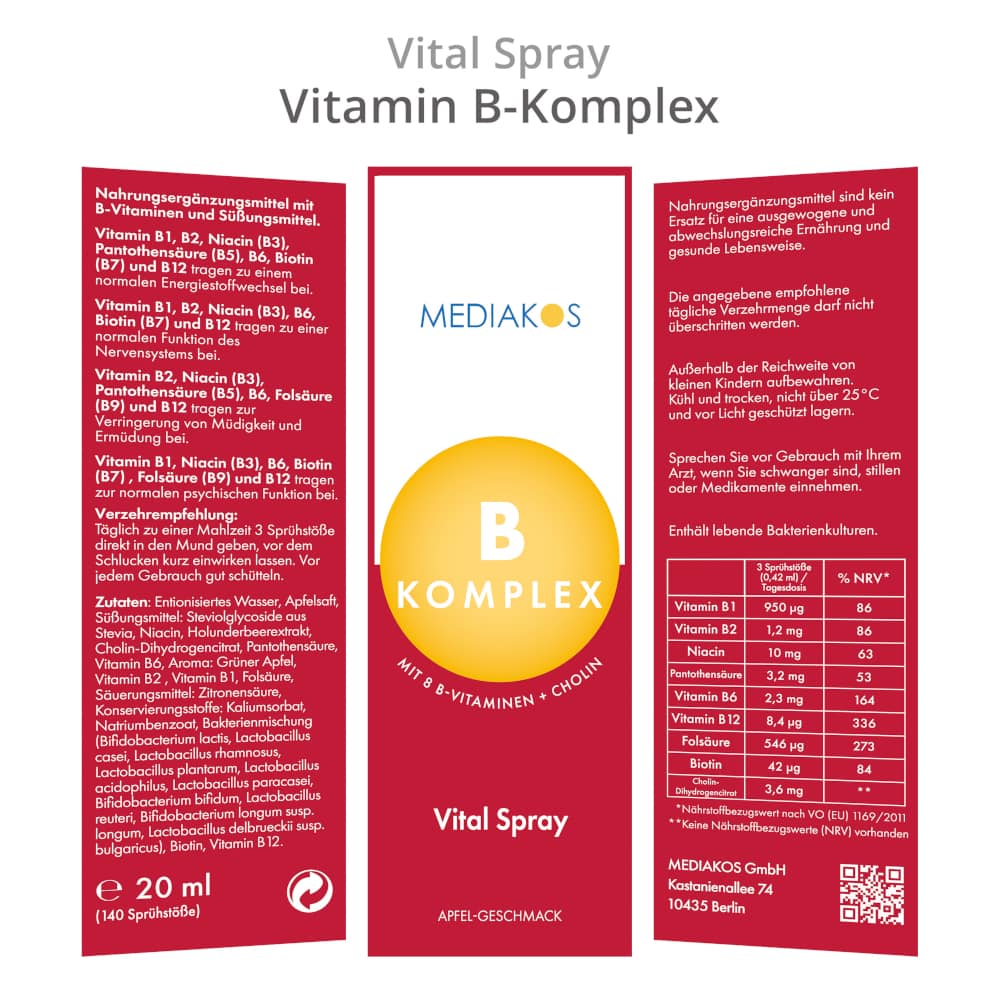 MEDIAKOS B KOMPLEX Vital Spray 20 ml Spray
