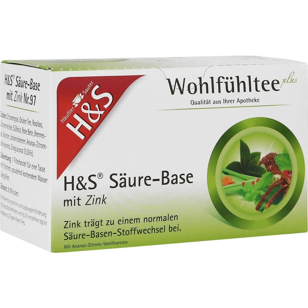 H&S Wohlfühltee Säure-Base mit Zink 20X2.0 g Filterbeutel