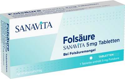 Folsäure Sanavita 5 mg 100 St Tabletten