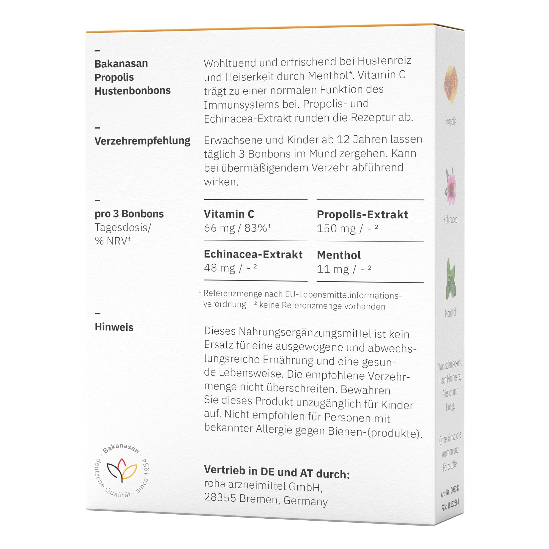 Bakanasan propolis Hustenbonbons 24 St Bonbons