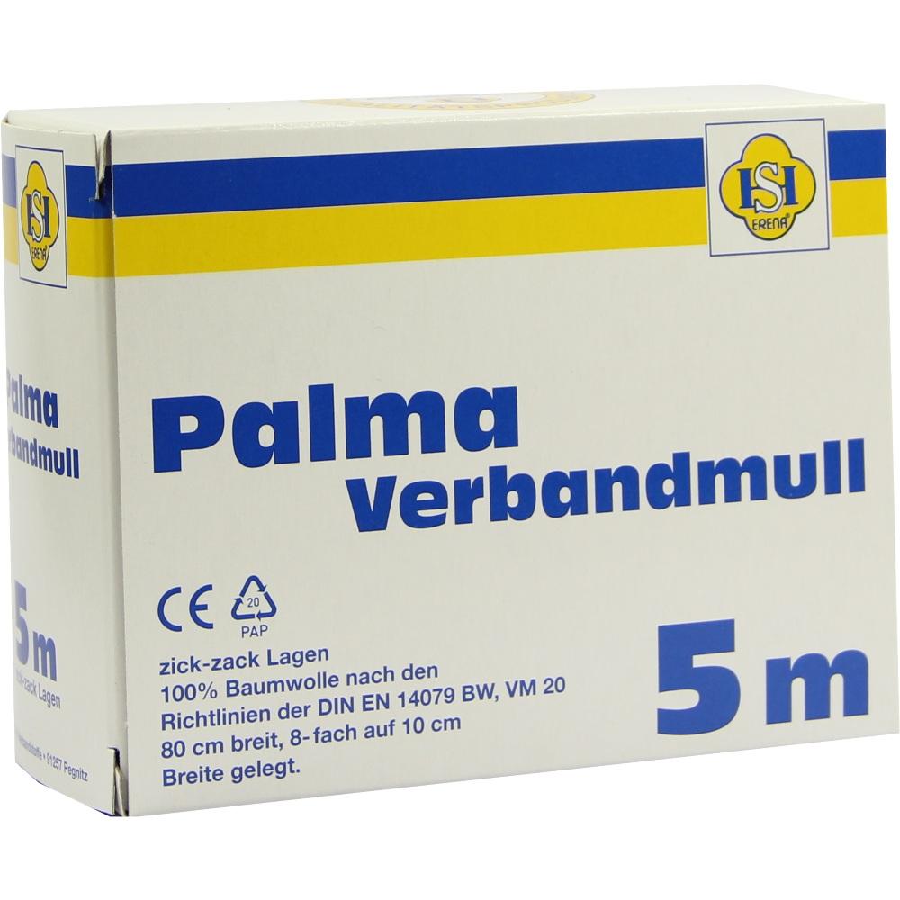 PALMA Verbandmull 80 cm 5 m zickzack Lagen 1 St