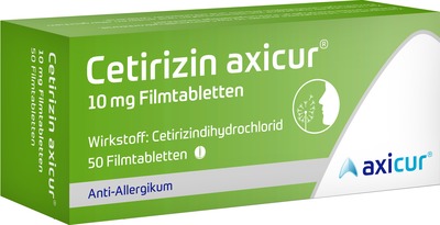 Cetirizin axicur 10 mg Filmtabletten 50 St Filmtabletten