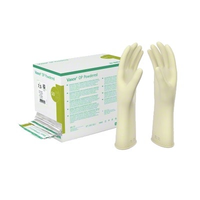 Vasco Op Powdered Handsch.latex Gr.7,5 Naturweiß 2X50 St Handschuhe