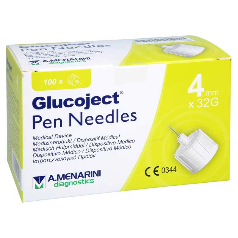 Glucoject Pen Needles 4mm x 32 G 100 St Kanüle