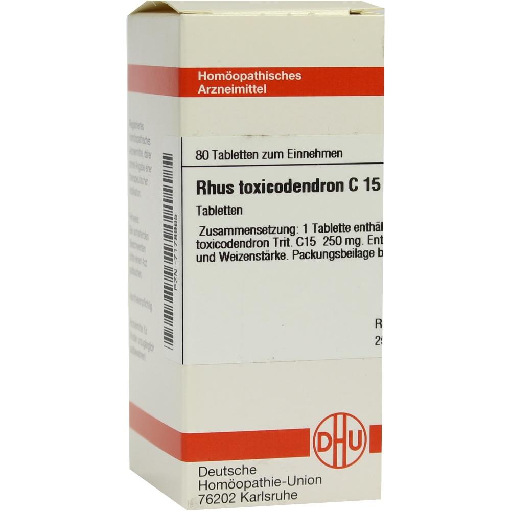 RHUS TOXICODENDRON C 15 Tabletten 80 St Tabletten